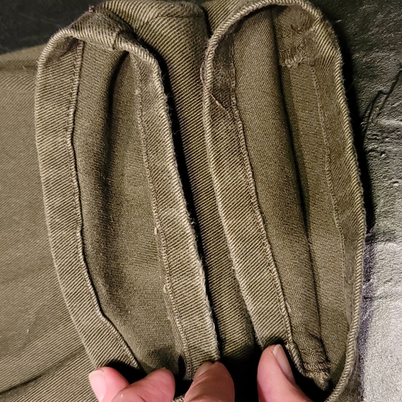 Bill Blass Dk Olive jeans sz10 str leg womens w stretch vintage - Picture 6 of 11